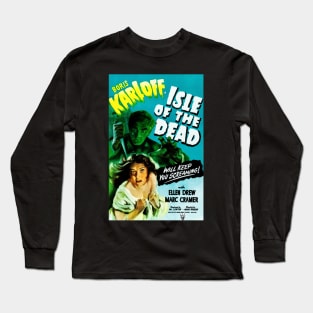 Digitally Restored Isle of The Dead Vintage Horror Film Print Long Sleeve T-Shirt